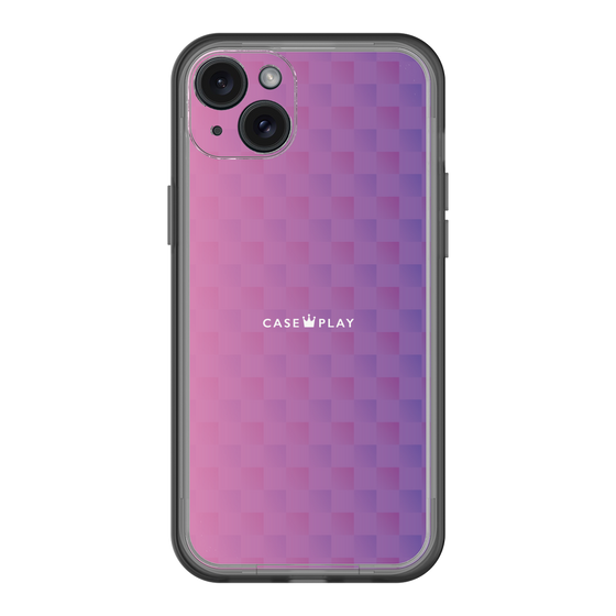 スリムプロテクションプレミアムケース［ CASEPLAY Check - Purple ］