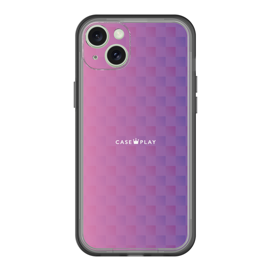 スリムプロテクションプレミアムケース［ CASEPLAY Check - Purple ］
