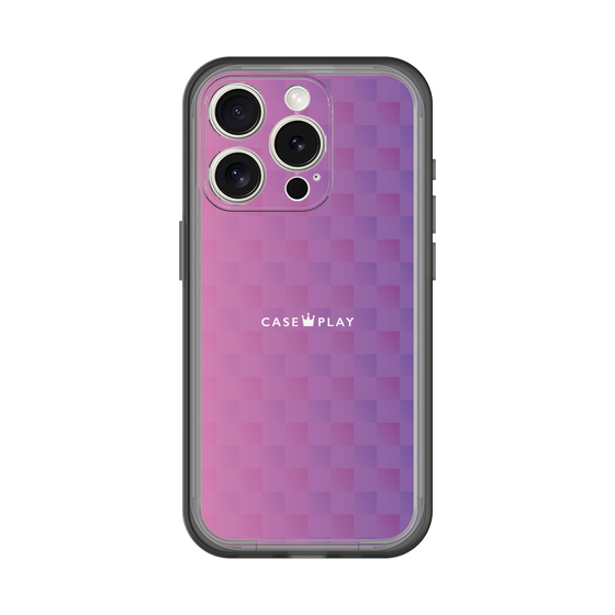 スリムプロテクションプレミアムケース［ CASEPLAY Check - Purple ］