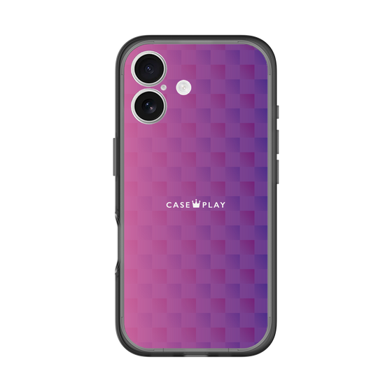 スリムプロテクションプレミアムケース［ CASEPLAY Check - Purple ］