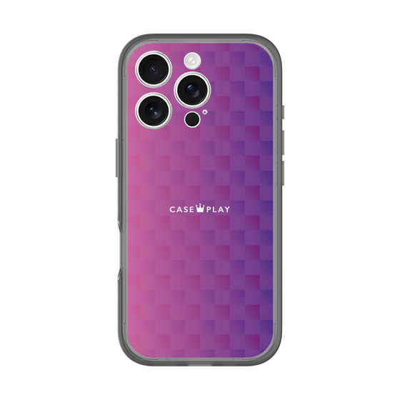 スリムプロテクションプレミアムケース［ CASEPLAY Check - Purple ］