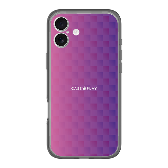 スリムプロテクションプレミアムケース［ CASEPLAY Check - Purple ］