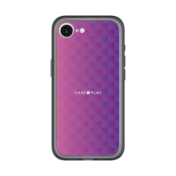 スリムプロテクションプレミアムケース［ CASEPLAY Check - Purple ］