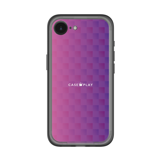 スリムプロテクションプレミアムケース［ CASEPLAY Check - Purple ］