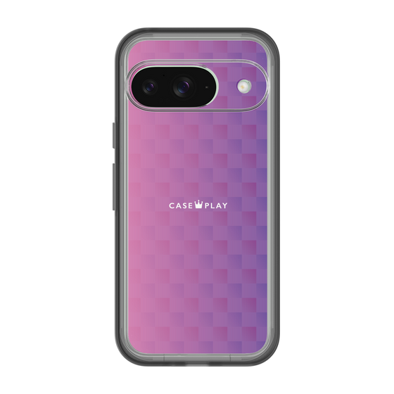 スリムプロテクションプレミアムケース［ CASEPLAY Check - Purple ］