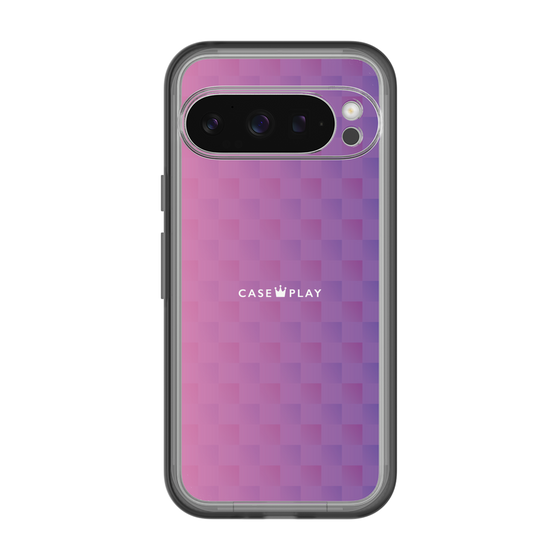 スリムプロテクションプレミアムケース［ CASEPLAY Check - Purple ］