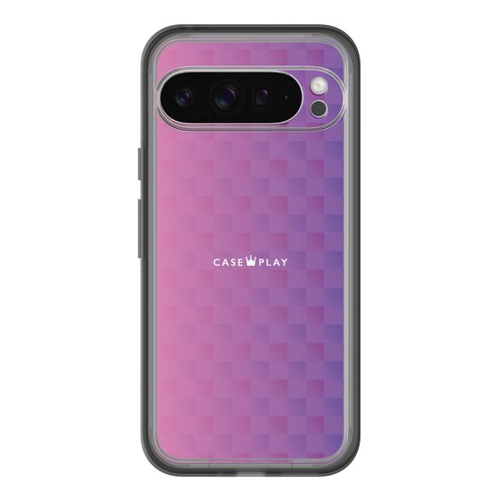 スリムプロテクションプレミアムケース［ CASEPLAY Check - Purple ］