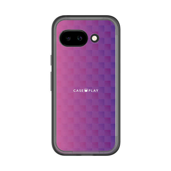 スリムプロテクションプレミアムケース［ CASEPLAY Check - Purple ］