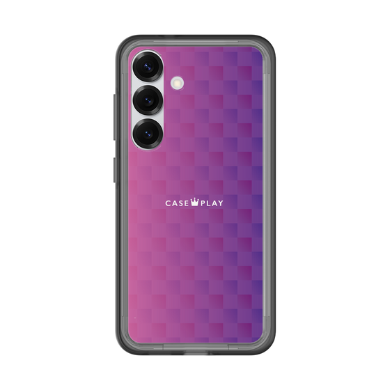スリムプロテクションプレミアムケース［ CASEPLAY Check - Purple ］