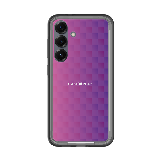 スリムプロテクションプレミアムケース［ CASEPLAY Check - Purple ］