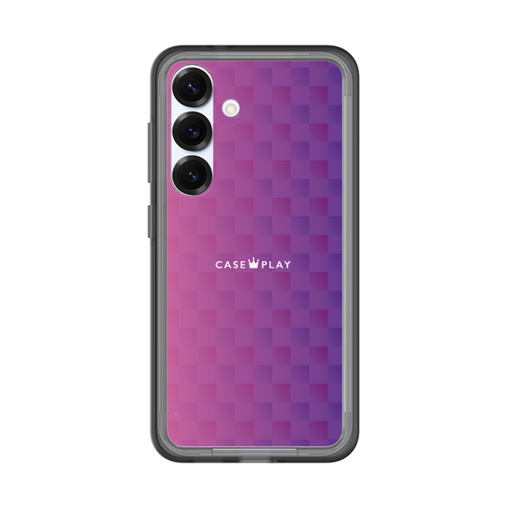 スリムプロテクションプレミアムケース［ CASEPLAY Check - Purple ］
