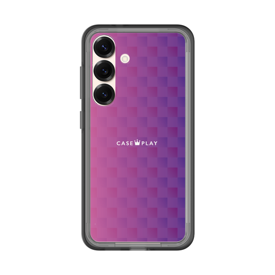 スリムプロテクションプレミアムケース［ CASEPLAY Check - Purple ］