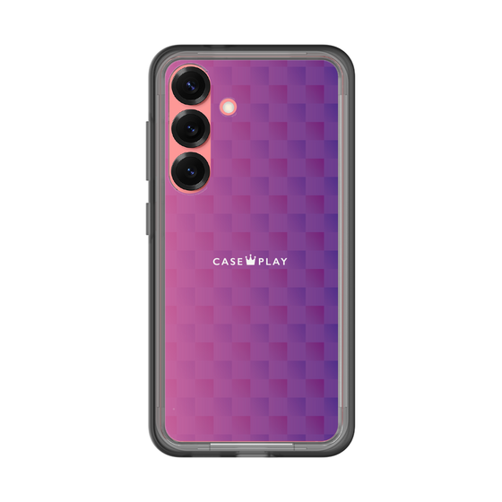 スリムプロテクションプレミアムケース［ CASEPLAY Check - Purple ］
