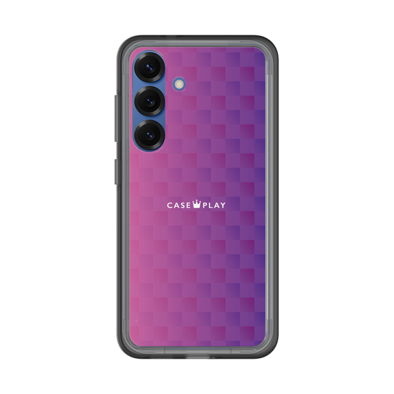 スリムプロテクションプレミアムケース［ CASEPLAY Check - Purple ］