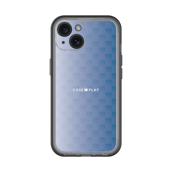 スリムプロテクションプレミアムケース［ CASEPLAY Check - Blue ］