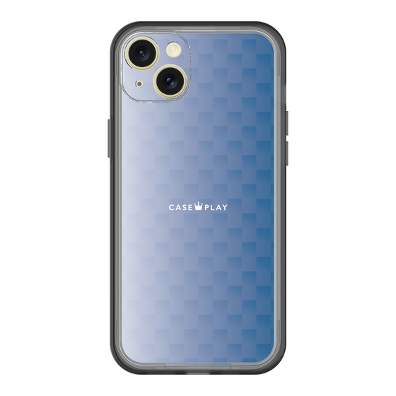スリムプロテクションプレミアムケース［ CASEPLAY Check - Blue ］