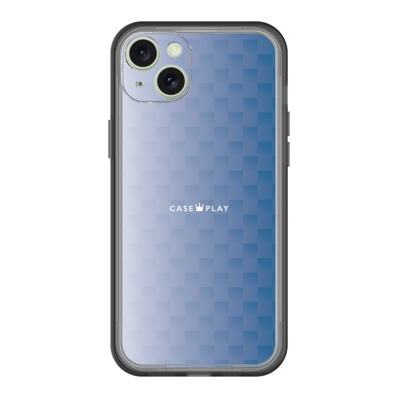スリムプロテクションプレミアムケース［ CASEPLAY Check - Blue ］