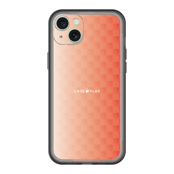 スリムプロテクションプレミアムケース［ CASEPLAY Check - Orange ］