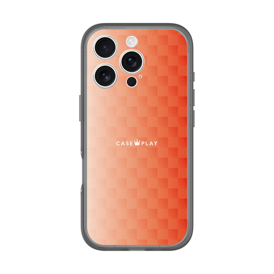 スリムプロテクションプレミアムケース［ CASEPLAY Check - Orange ］