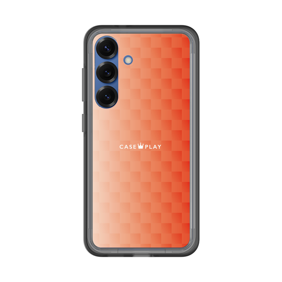 スリムプロテクションプレミアムケース［ CASEPLAY Check - Orange ］