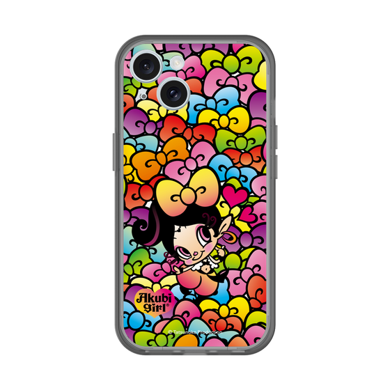 スリムプロテクションプレミアムケース［ アクビガール - リボン ］