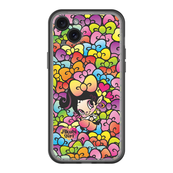 スリムプロテクションプレミアムケース［ アクビガール - リボン ］