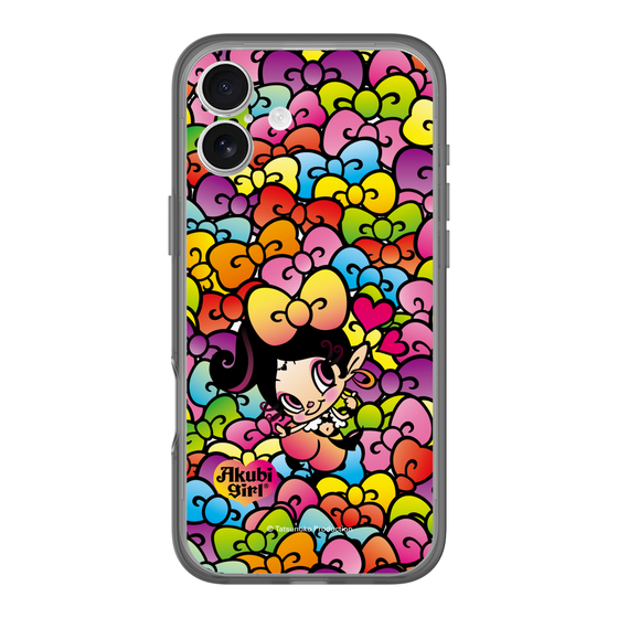 スリムプロテクションプレミアムケース［ アクビガール - リボン ］