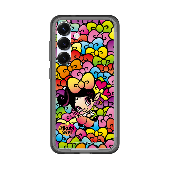 スリムプロテクションプレミアムケース［ アクビガール - リボン ］
