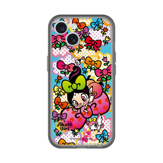 スリムプロテクションプレミアムケース［ アクビガール - フラワーリボン ］