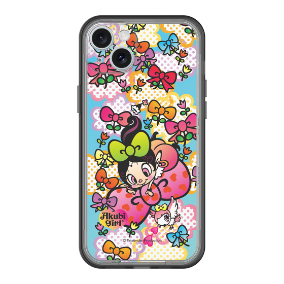 スリムプロテクションプレミアムケース［ アクビガール - フラワーリボン ］