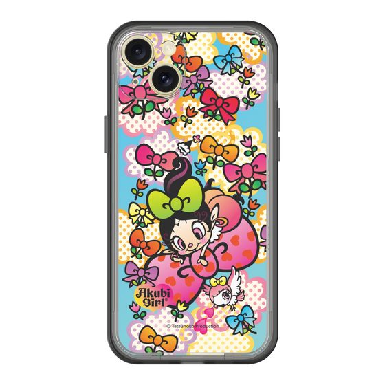 スリムプロテクションプレミアムケース［ アクビガール - フラワーリボン ］