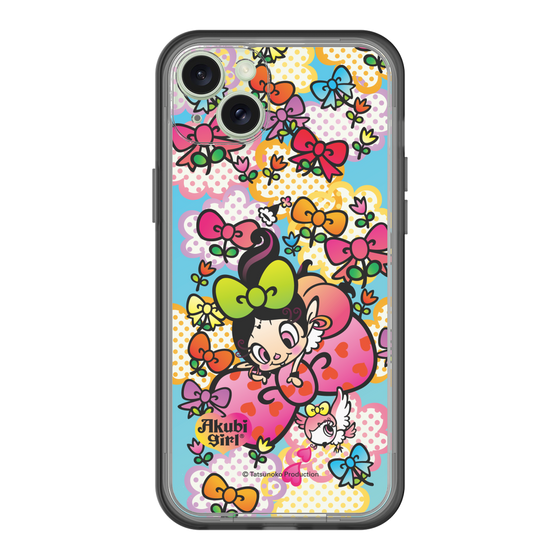 スリムプロテクションプレミアムケース［ アクビガール - フラワーリボン ］