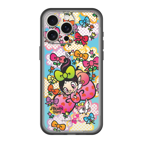 スリムプロテクションプレミアムケース［ アクビガール - フラワーリボン ］