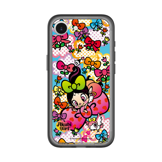 スリムプロテクションプレミアムケース［ アクビガール - フラワーリボン ］
