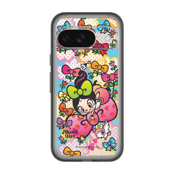 スリムプロテクションプレミアムケース［ アクビガール - フラワーリボン ］