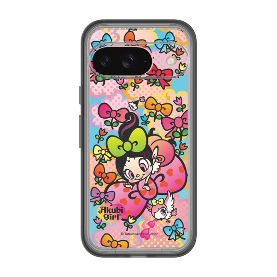 スリムプロテクションプレミアムケース［ アクビガール - フラワーリボン ］