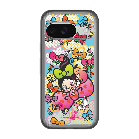スリムプロテクションプレミアムケース［ アクビガール - フラワーリボン ］