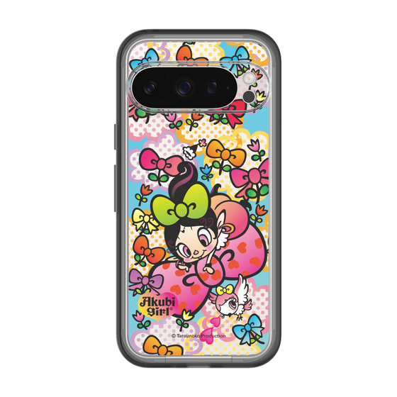 スリムプロテクションプレミアムケース［ アクビガール - フラワーリボン ］