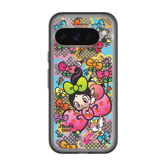 スリムプロテクションプレミアムケース［ アクビガール - フラワーリボン ］