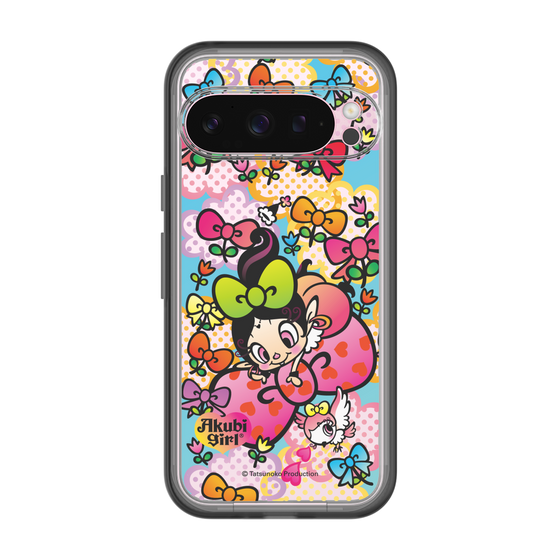 スリムプロテクションプレミアムケース［ アクビガール - フラワーリボン ］