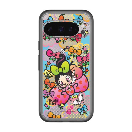 スリムプロテクションプレミアムケース［ アクビガール - フラワーリボン ］