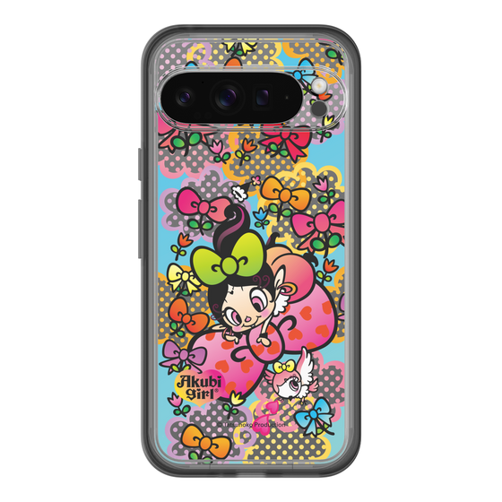 スリムプロテクションプレミアムケース［ アクビガール - フラワーリボン ］