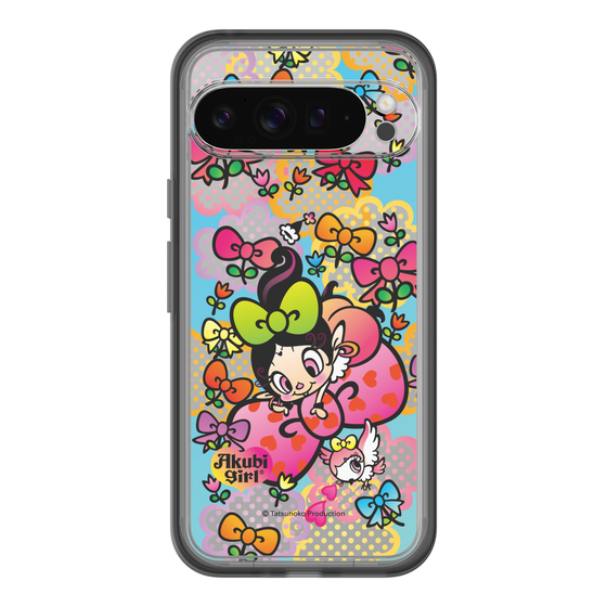 スリムプロテクションプレミアムケース［ アクビガール - フラワーリボン ］