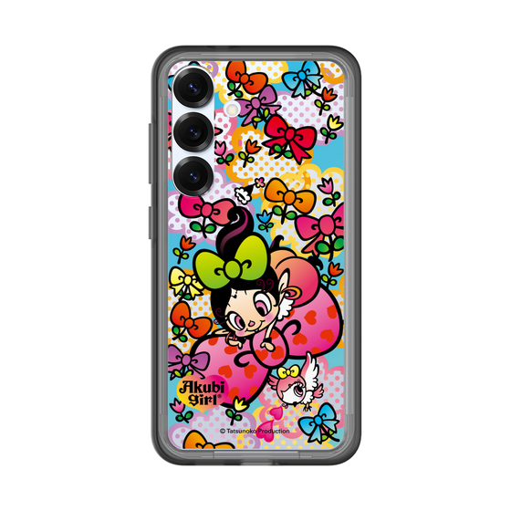 スリムプロテクションプレミアムケース［ アクビガール - フラワーリボン ］