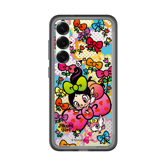 スリムプロテクションプレミアムケース［ アクビガール - フラワーリボン ］