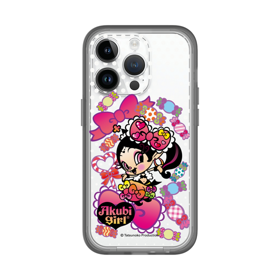 スリムプロテクションプレミアムケース［ アクビガール - キャンディーリボン ］
