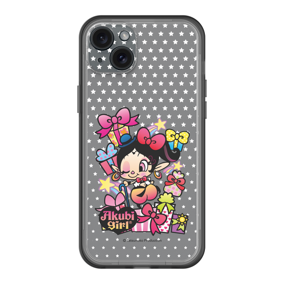 スリムプロテクションプレミアムケース［ アクビガール - プレゼントリボン ］