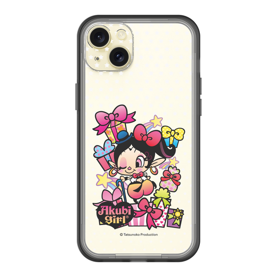 スリムプロテクションプレミアムケース［ アクビガール - プレゼントリボン ］
