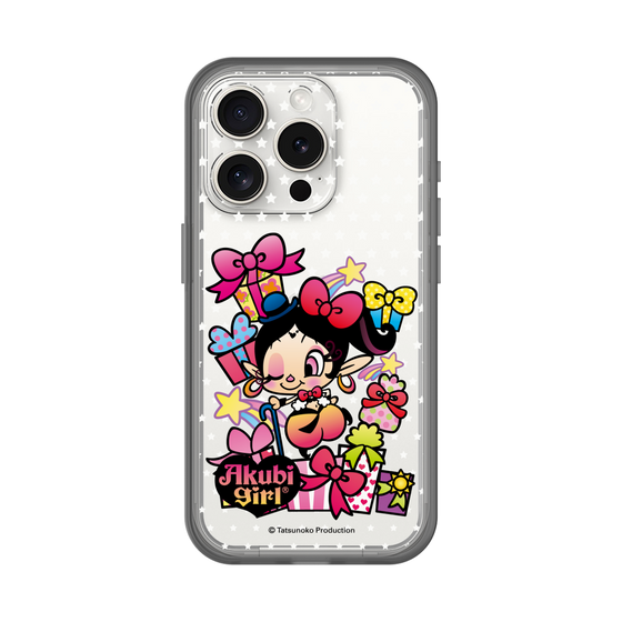 スリムプロテクションプレミアムケース［ アクビガール - プレゼントリボン ］