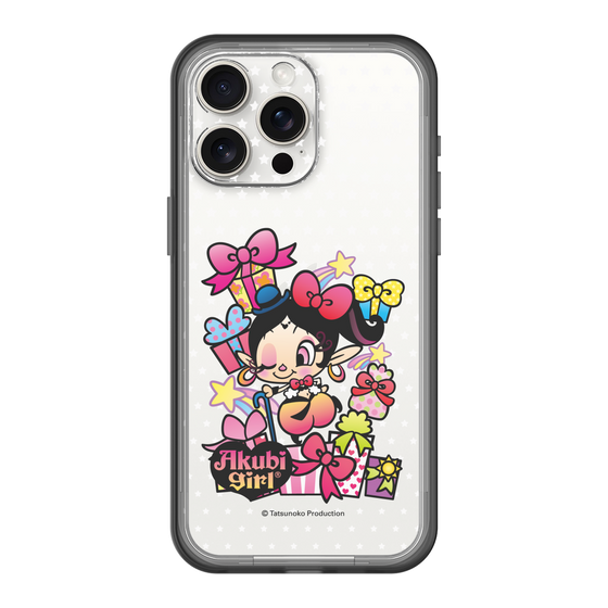 スリムプロテクションプレミアムケース［ アクビガール - プレゼントリボン ］